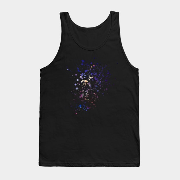 Nebula Paint Spatter Design Tank Top by PowderShot